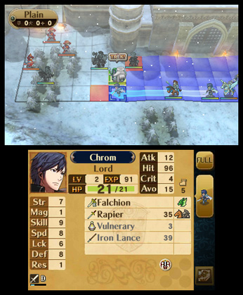 Fire Emblem Awakening Battle Screenshot